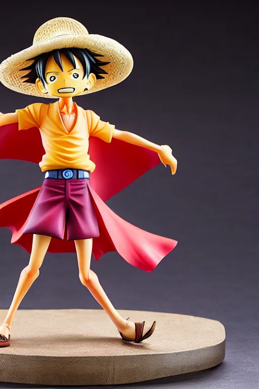 Image similar to figurine of luffy wearing an elegant summer blouse, personification, official store photo, commercial photo, featured on amiami, lovecraftian, 8 k, 8 5 mm, beautiful composition