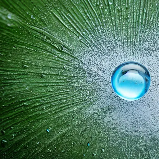 Image similar to a slow motion water droplet with a small forest inside