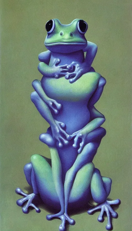 Prompt: cute frog by René Magritte