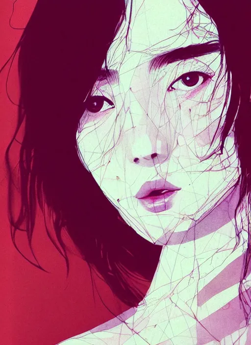 Image similar to of scifi fantasy, Lee Jin-Eun by Conrad Roset and Nicola Samuri, rule of thirds, seductive look, close up face portrait, medium shot, chic, elegant, ethereal light, highly detailed, volumetric light, smooth, masterpiece, refined