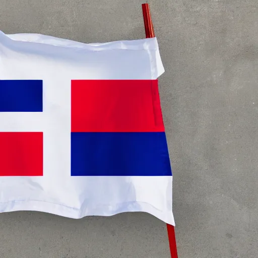 Image similar to a new country flag, mixing flag of Switzerland and flag of Greece