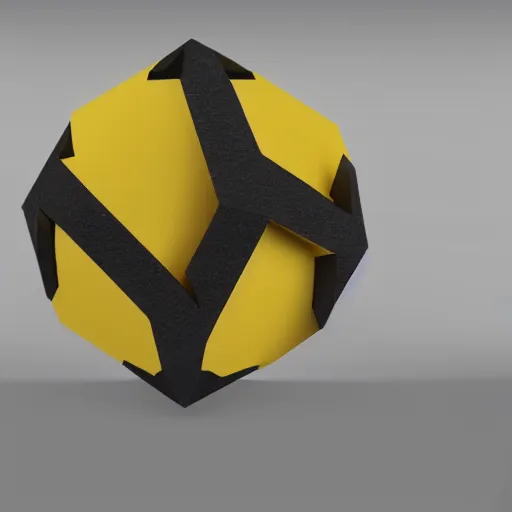 Image similar to a render of a low polygon lemon, unreal engine