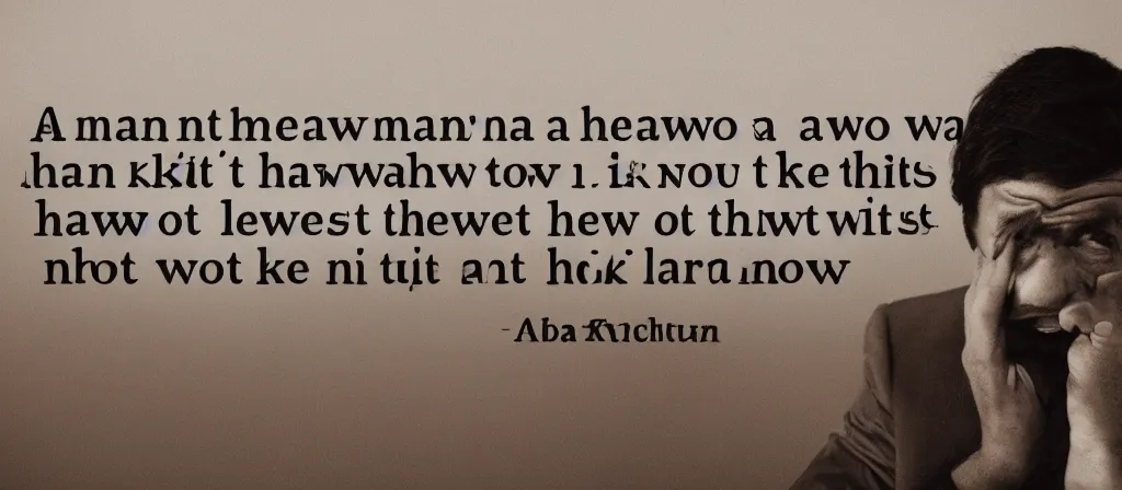 Image similar to a man does not know what he is saying until he knows what he is not saying.