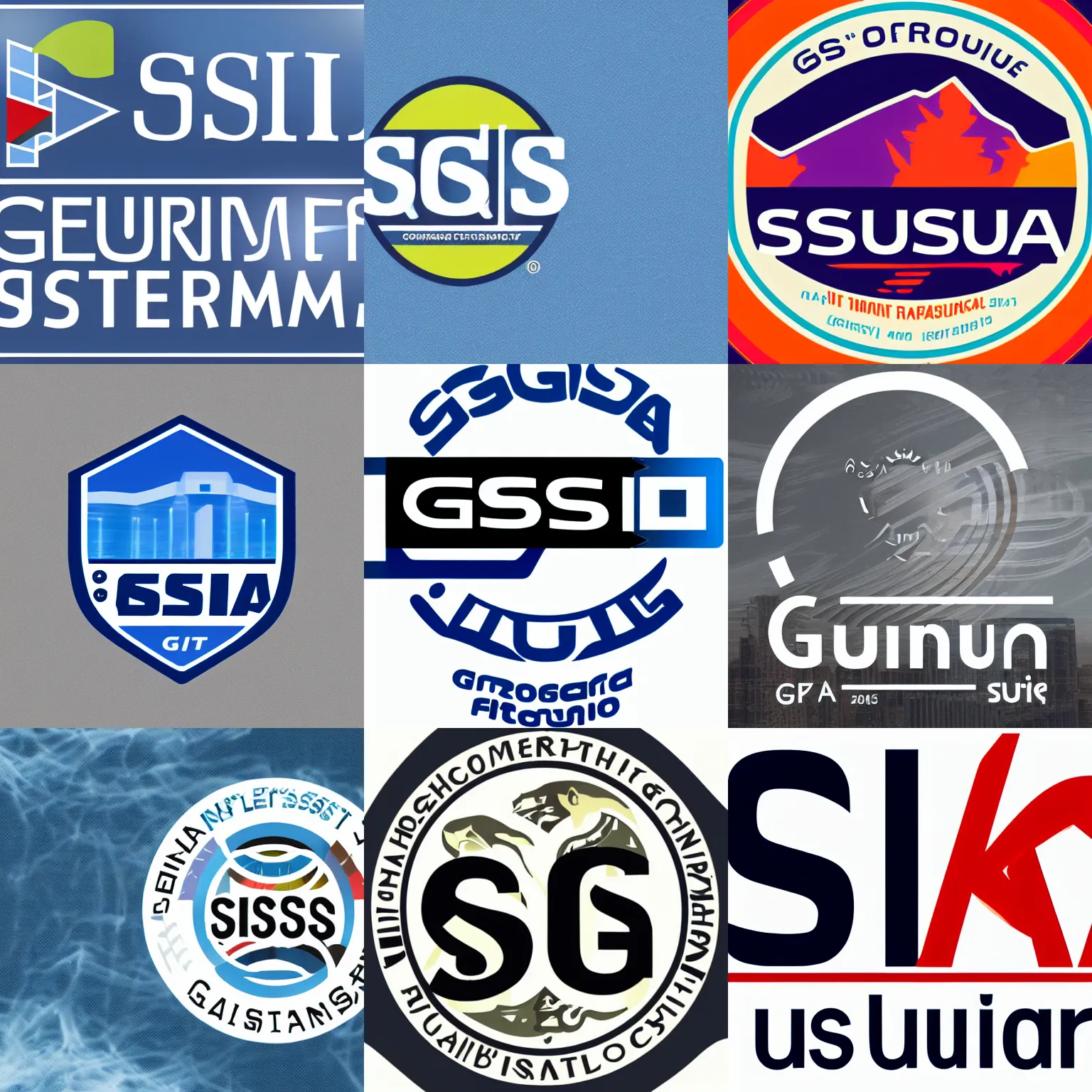 Prompt: a logo of Gsiurbsa, the company of the future
