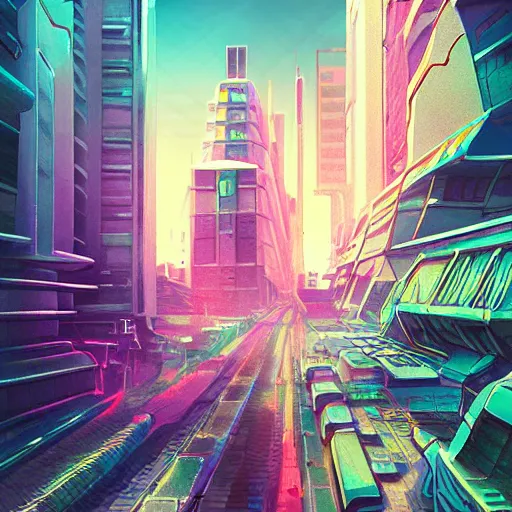 Image similar to futuristic jerusalem, retrowave epic art, trending on artstation