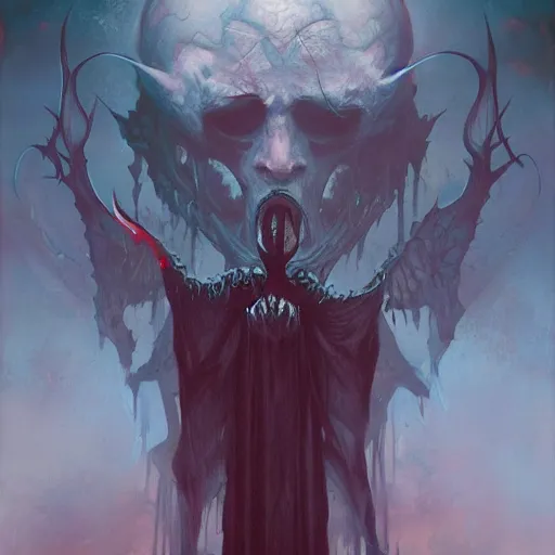 Prompt: Demon Knight of Death, by Anato Finnstark, Tom Bagshaw, Brom