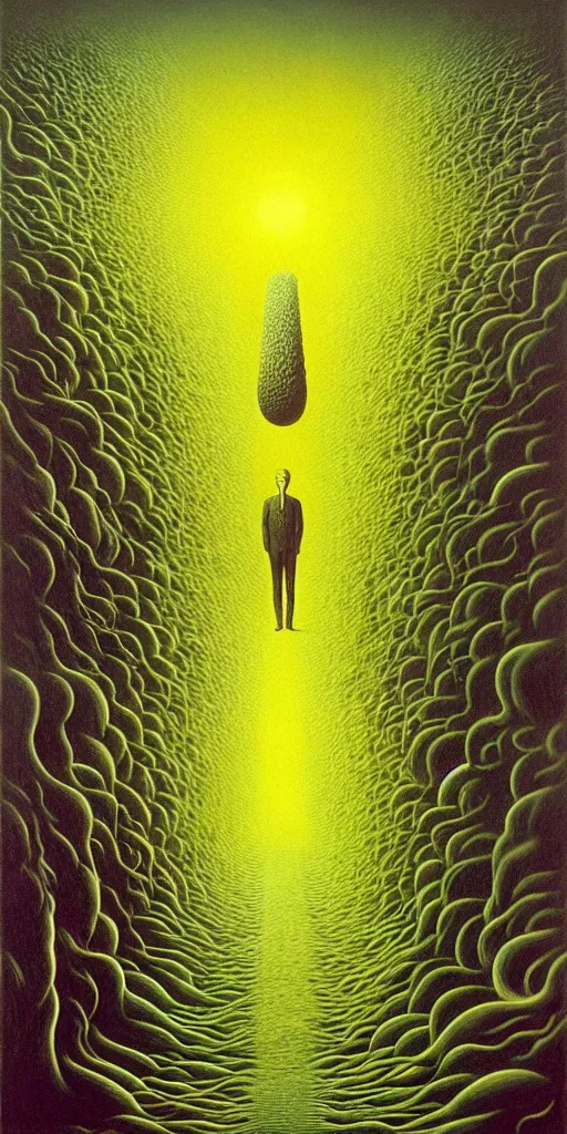 Prompt: excitement manifested, optical illusion, intricate complexity, surreal, trending on art station, 1 6 k, by salvador dali, zdzisław beksinski, rene magritte and rafał olbinski