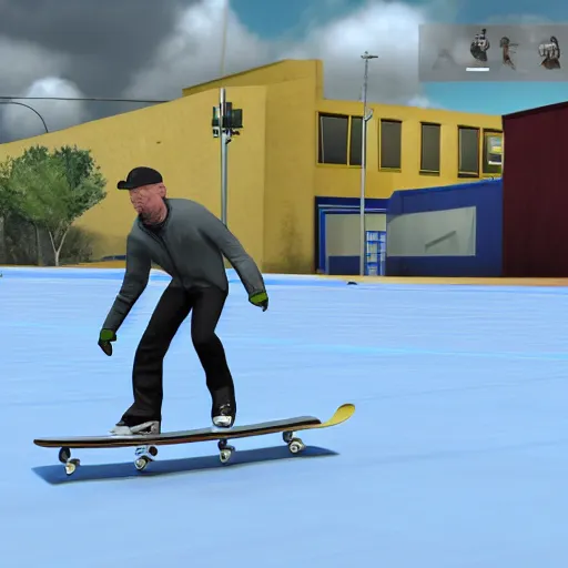 eminem in skate 3, xbox, gameplay, graphics,, Stable Diffusion