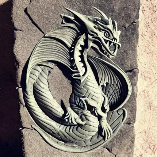 Image similar to “fire breathing dragon, high relief sculpture stone”