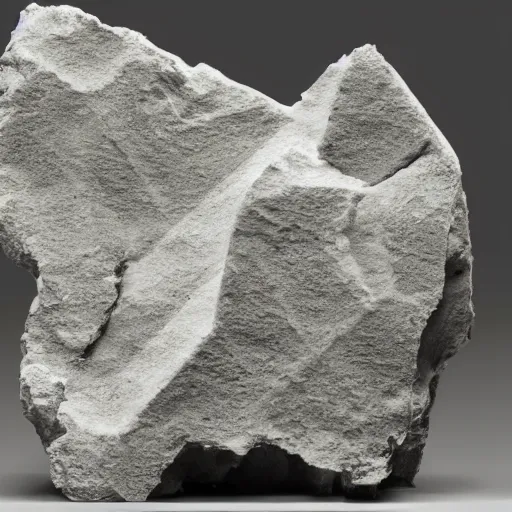 Prompt: A studio photo of a crumbling stone. Used to advertise a new camera. Hyper detailed, 8k, bright.