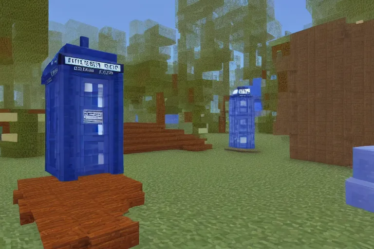 Image similar to tardis in minecraft