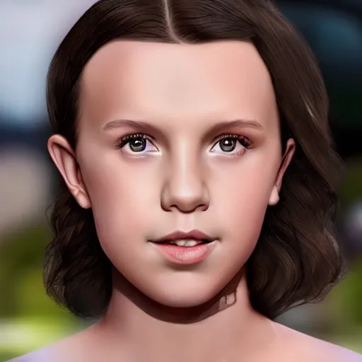 Image similar to Millie Bobby Brown made of water