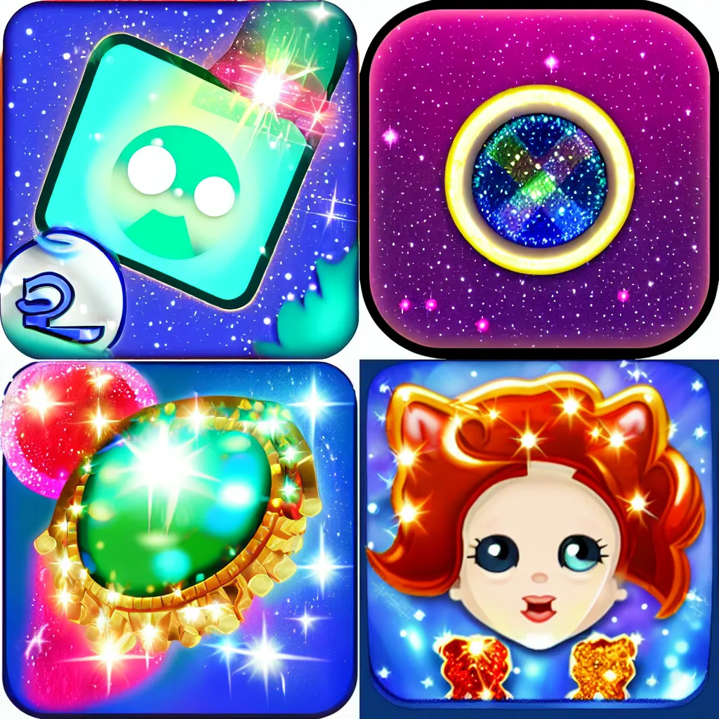 Prompt: sparkly app icon