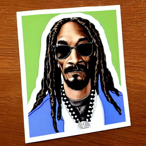 Prompt: portrait of snoop dog in style of sticker