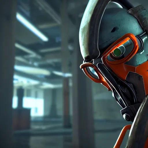 Prompt: Gordon Freeman half life warframe, 8k resolution, high detail, ULTRA REALISTIC VFX, reflections, octane render, CGSociety