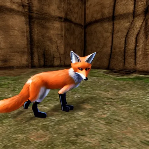 Image similar to a fox in a ps 2 game