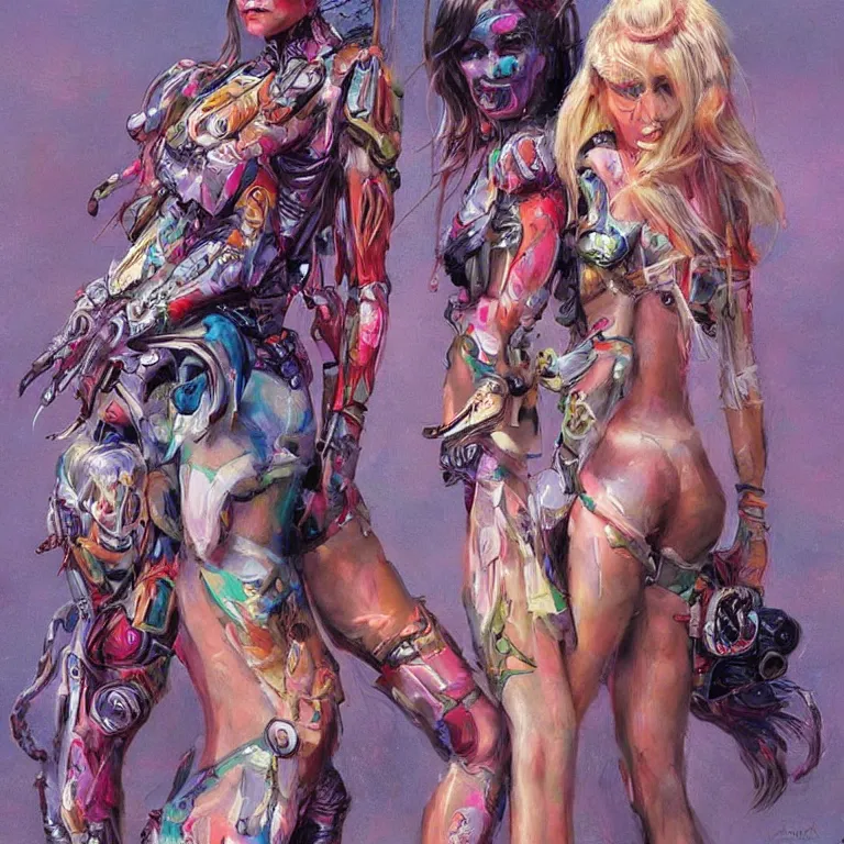 Image similar to fashionable and hyperfuturistic crabgirls by james gurney, incredible art