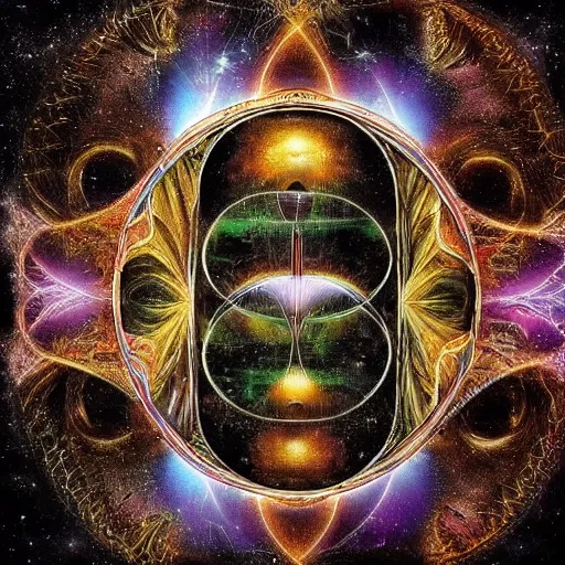 Prompt: The true reality hides behind closed eyes United The Divine Trinity of Mind ,space & time 4k very intriguing Sapiential Divine Artificial imagination and Symmetry