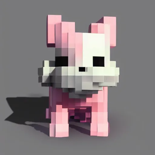 Image similar to voxel based cat