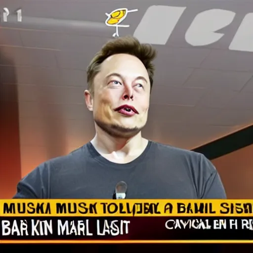 Image similar to elon musk dreaming about bart simpson