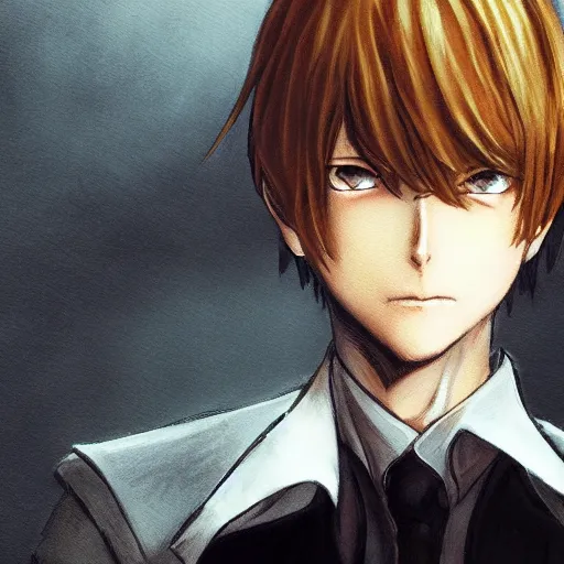 portrait of light yagami, drawn by akihiko yoshida, in | Stable ...