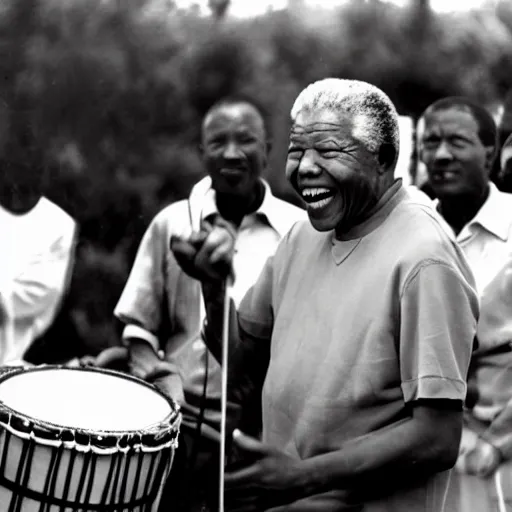 Image similar to nelson mandela playing the drums