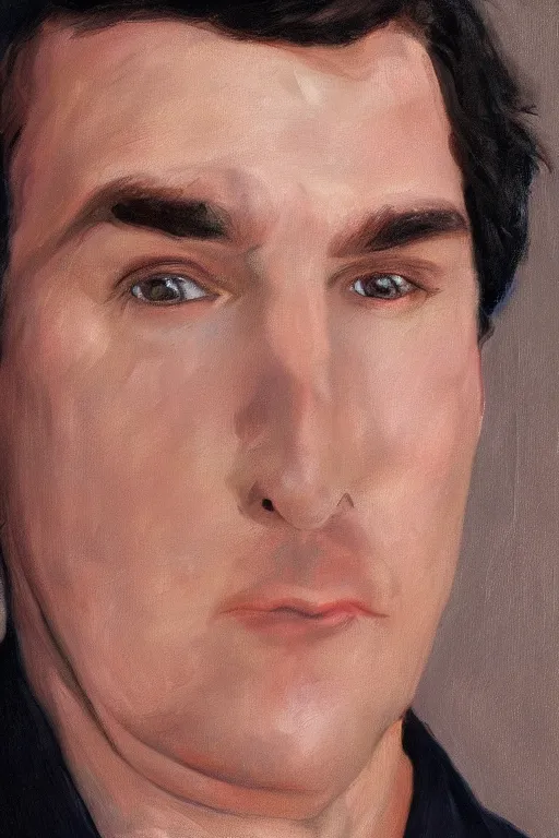 Prompt: portrait of young norm macdonald on snl, oil painting by wilson mclean, sharp focus, masterpiece, highly detailed