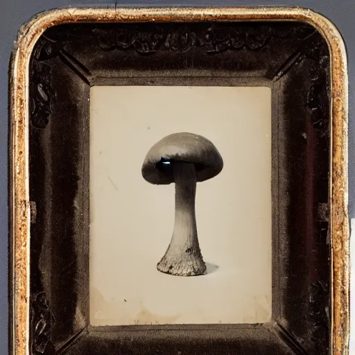 Image similar to Victorian Photograph of a mushroom outside