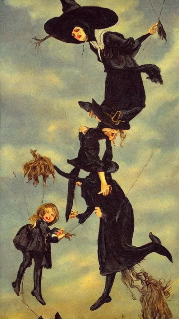 Image similar to witch hanging, victorian painting