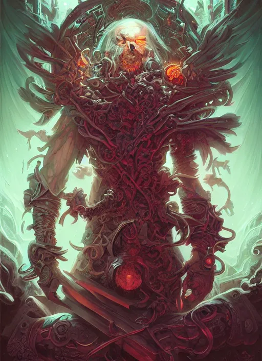 Prompt: fineart illustration of the necromancer, illustrated by ross tran and dan mumford, hyper detailed, fantasy surrealism, crisp