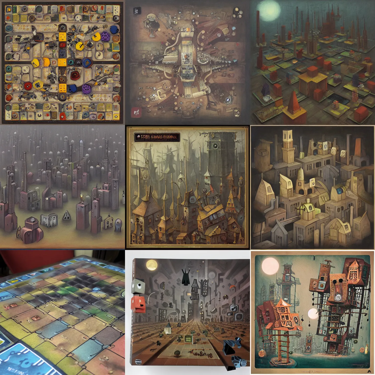 abstract board game by shaun tan, style of john kenn Stable Diffusion