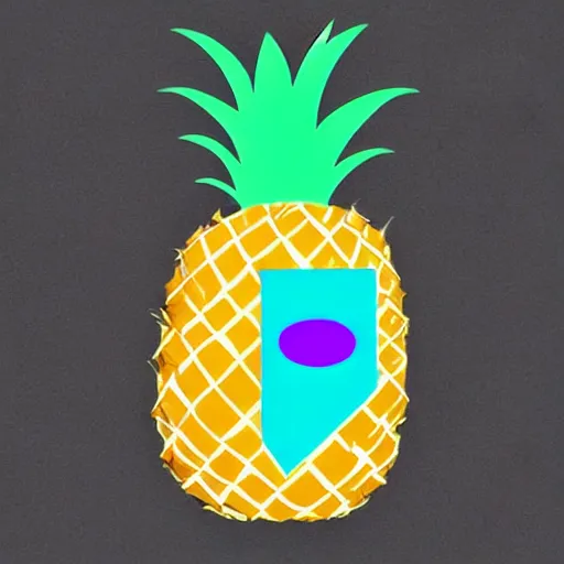 Image similar to a pineapple colored with colors of the trans flag 🏳⚧🍍