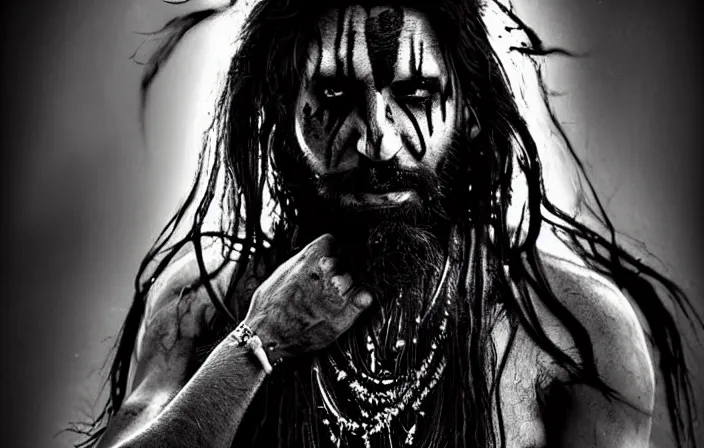 Prompt: dark mythology aghori, psycho stupid fuck it insane, looks like aghori but cant seem to confirm, cinematic lighting, psychedelic photoluminescence experience, various refining methods, micro macro autofocus, ultra definition, award winning photo, to hell with you, devianart craze, photograph taken by michael komarck