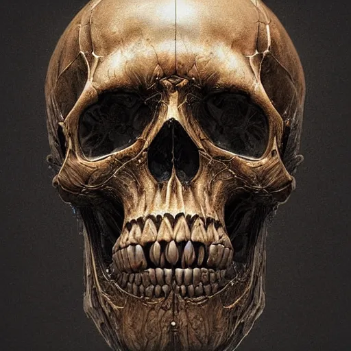 Image similar to portrait_of_a_melting_skull._intricate_abstract._intricate_artwork._by_Tooth_Wu_wlop_beeple_dan_mumford._octane_render_trending_on_artstat