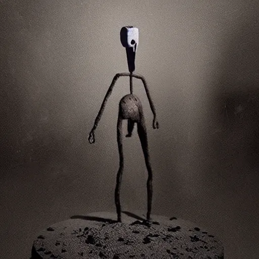 Image similar to the shame, surrealistic detailed claymation art, dark, moody, foggy