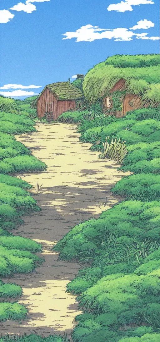 Prompt: country side on the ocean coast by studio ghibli, peaceful, serene, beautiful