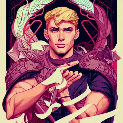 Image similar to concept art design illustration, acotar!, 1 6 colors, logo, ink drawing, art by jc leyendecker and sachin teng