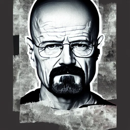 Image similar to pizza made of walter white, unreal, render, splash, award winning photograph