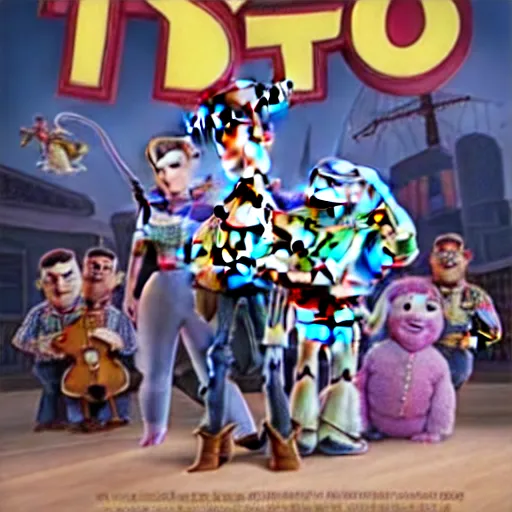 Prompt: jazz trio in toy story