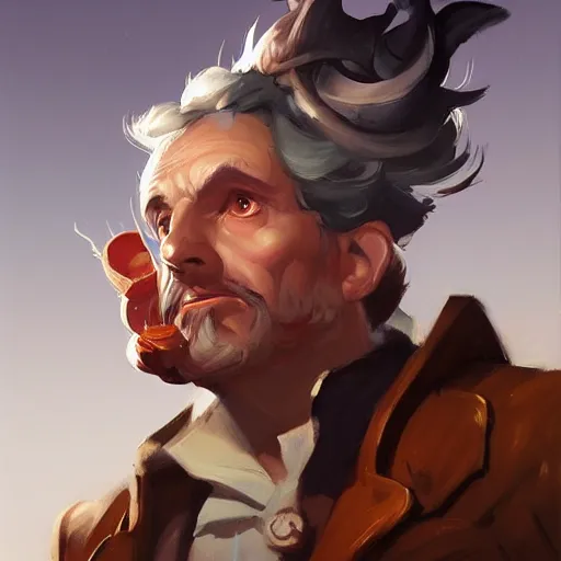 Image similar to greg manchess portrait painting of bilbo beutlin as overwatch character, medium shot, asymmetrical, profile picture, organic painting, sunny day, matte painting, bold shapes, hard edges, street art, trending on artstation, by huang guangjian and gil elvgren and sachin teng