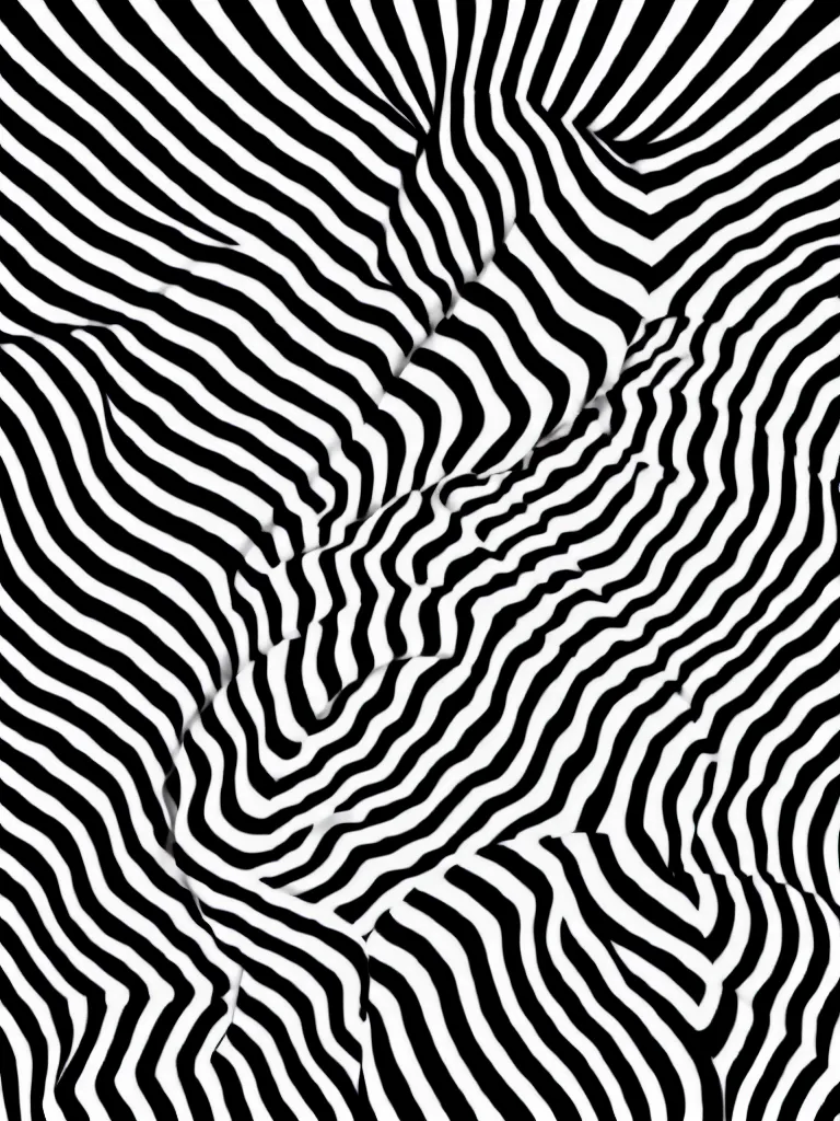 Image similar to a beautiful female face emerging from illusory motion dazzle camouflage perlin noise optical illusion