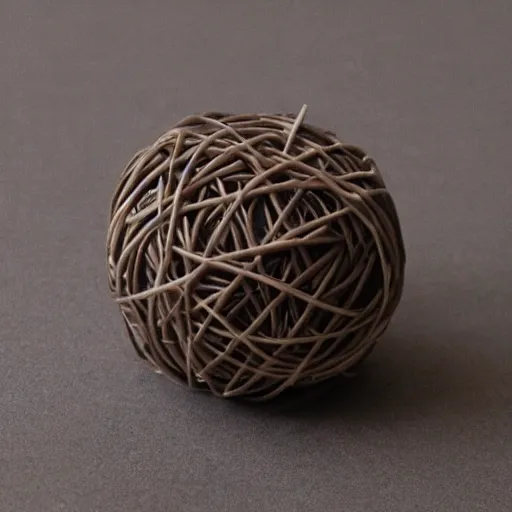 Prompt: rubber band ball