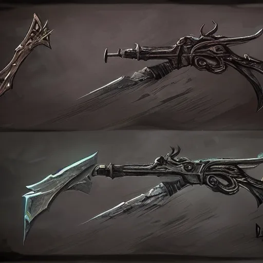 Image similar to concept art of glave weapon, glave design, fantasy glave, glave, fantasy, behance, pinterest, deviantart, artstation, weapons concept art, design, rpg, weapon, detailed, digital art, incredible, digital painting