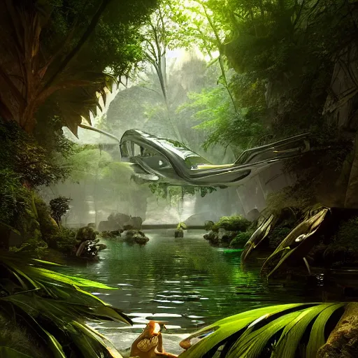 Prompt: river photography alien sharp focus geometric cryengine render nature photography by syd mead, artgerm, james christensen, andreas franke