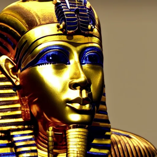 Image similar to Tutankhamun in Gucci attire, cinematic view, 4K HD