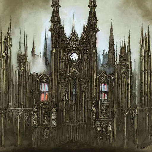 Prompt: warhammer 4 0 0 0 0, gothic architecture, art by paul dainton