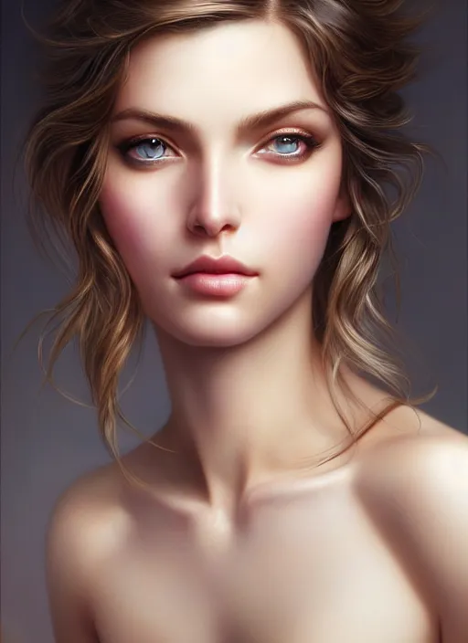 Image similar to a gorgeous female photo, professionally retouched, award winning, hyperdetailed, photorealism, soft lighting, feather hair, realistic, smooth face, perfect eyes, wide angle, sharp focus on eyes, 8 k high definition, insanely detailed, intricate, elegant, art by artgerm and greg rutkowski and j scott campbell
