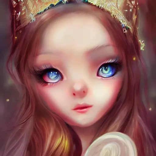 Image similar to realistic beautiful gorgeous natural cute, fantasy, elegant, lovely, princess girl, art drawn full hd, 4 k, highest quality, in artstyle by professional artists wl, kawaii