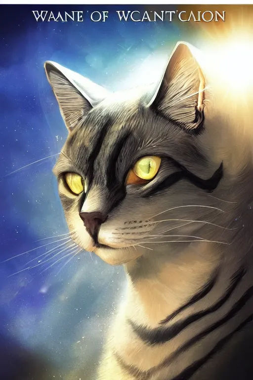 Image similar to a book cover for warrior cats by wayne mclouglin, depth of field, sun flare, hyper realistic, very detailed.