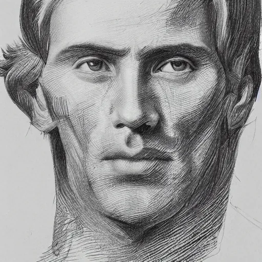 Image similar to A crosshatched portrait drawing of Jerma985 with a pyramidal mustache in the mid-late 1800s, cross haching, crosshatching, mid-late 1800s, grainy, realistic, hyperrealistic, very realistic, highly detailed, very detailed, extremely detailed, detailed, trending on artstation